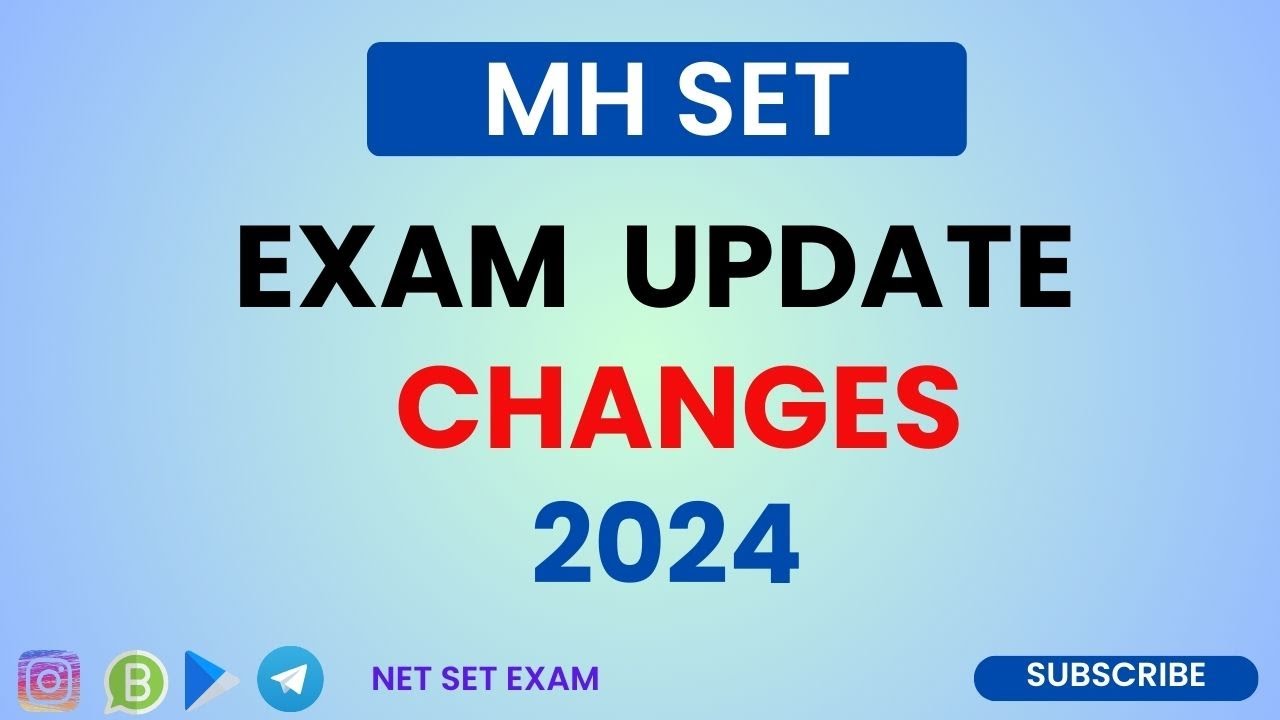 MH Set Exam Official update and Changes2024 Set Exam update