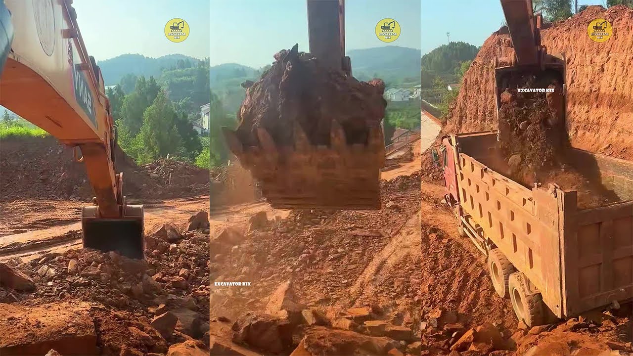 How To Excavators Load Soil Onto Trucks Professionally P1180