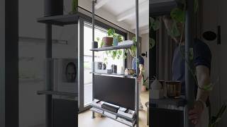One Metal Unit... Three Functions: TV Stand, Shelving System & Room Divider! #nevertoosmall #shorts