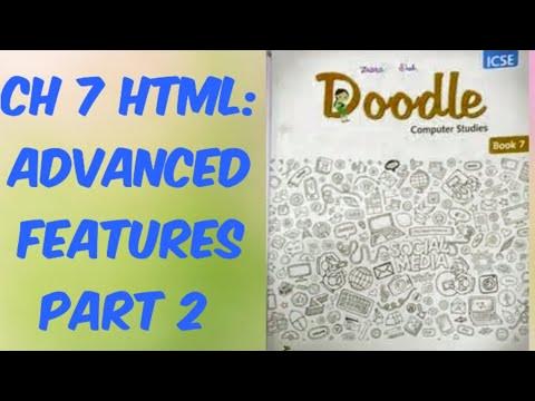 CH 7| HTML: ADVANCED FEATURES |PART 2|COMPUTER| CLASS 7| ICSE BOARD ...