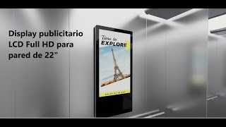 Display Publicitario Para Pared Lcd Full Hd De 22