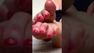 Sleek And Shiny Red Toes