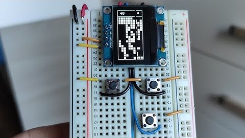 Arduino Tetris with OLED display (on breaboard)
