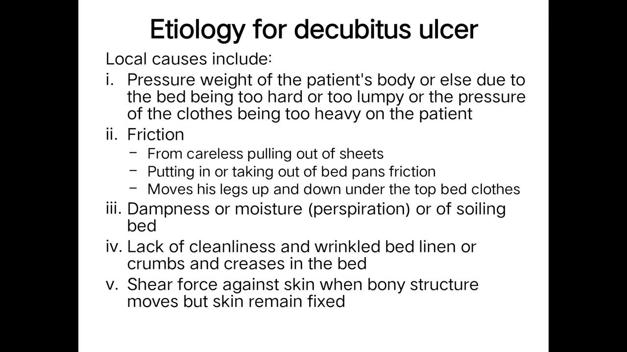 Decubitus Ulcer for Nursing Students YouTube