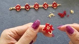 手链编织DIY How to make crystal bracelet