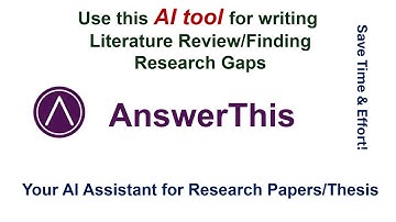 Best AI Tool for Researchers? Try AnswerThis