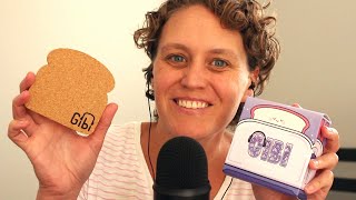 Gibi ASMR Toaster Coaster Unboxing and Whispered Life Update | Cork Tapping & Scratching