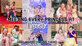 Where to MEET PRINCESSES at Epcot | How To Find Characters at Disney World | Characters at Epcot