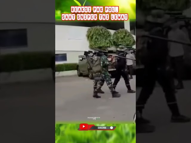 pak polisi kaget, rombongan Sniper TNI lewat #shortvideo #abdinegara #tniad #sniper class=
