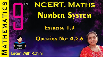 class 9 chapter 1 Number system | Exercise 1.3 question 4,5,6 | New syllabus