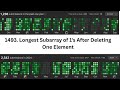 LeetCode 1493 | Longest Subarray of 1’s After Deleting One Element | Sliding Window
