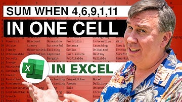 Excel - Sum The Comma Delimited Numbers From One Cell - Episode 2552b