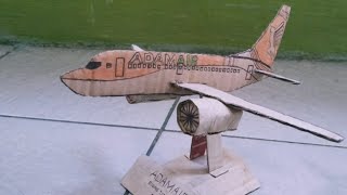 Membuat miniatur pesawat Adam Air Boeing 737-500