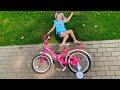 Anabella is afraid to ride a bike She learns how to ride a bike