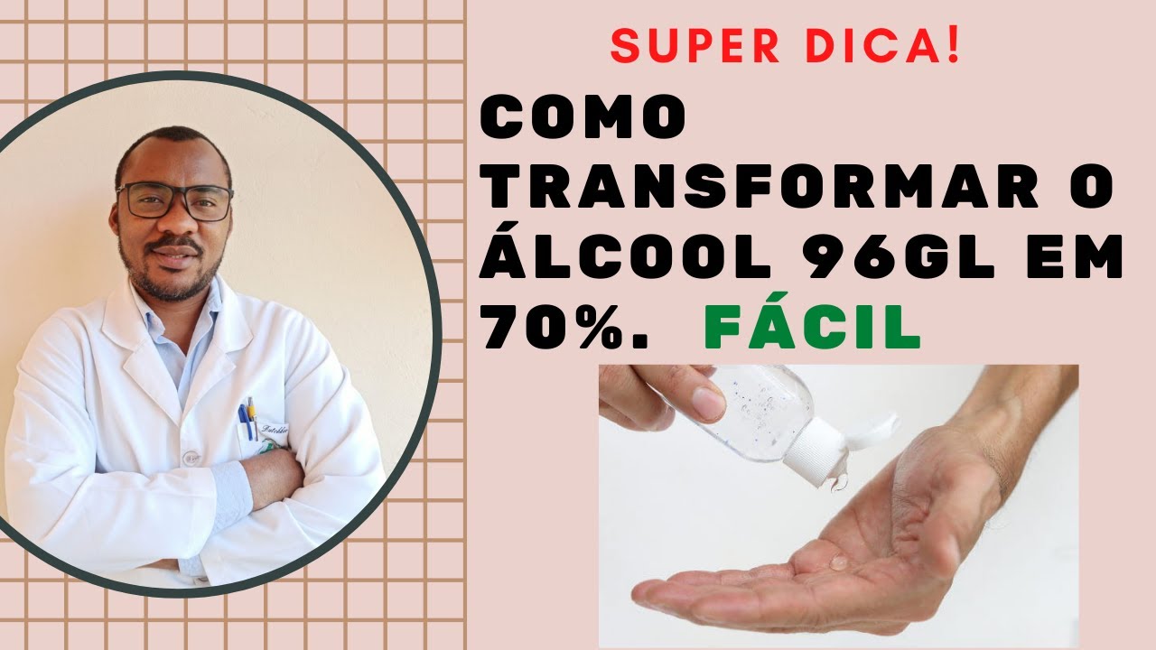 # COMO TRANSFORMAR ALCOOL 96 GL EM 70% - YouTube
