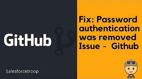 Fix  : Github password authentication was removed issue - MacOS/Windows