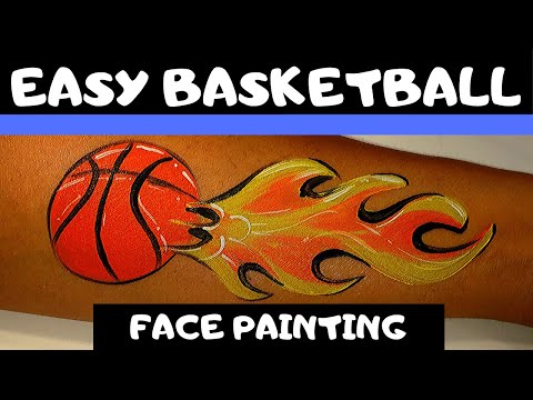 Easy Basketball Face Painting - YouTube