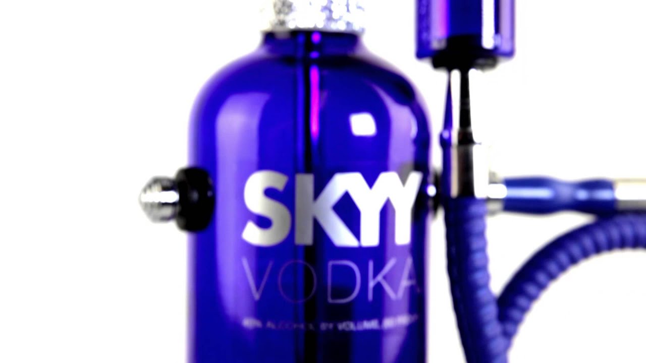 Skyy Vodka custom liquor bottle hookah sisha waterpipe YouTube