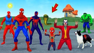 TEAM SPIDER-MAN VS Bad Guy Joker Venom Hulk - (20 min funny episodes)