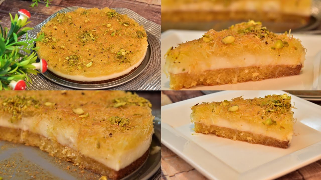 خليكم بالبيت وتعالو نعمل بسبوسة بالقشطه والكنافه رح تحبوها كتير.. حلويات رمضانيه