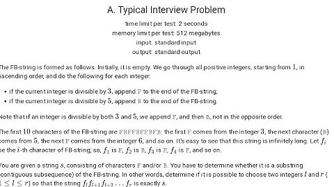 typical Interview problem solution codeforces.