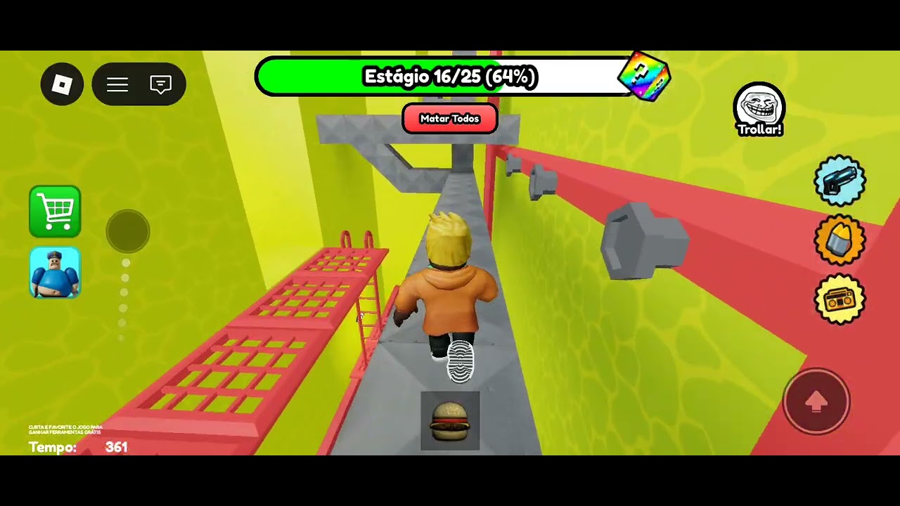 CALÇAS QUADRADAS PRISÃO CORRER! (OBBY)