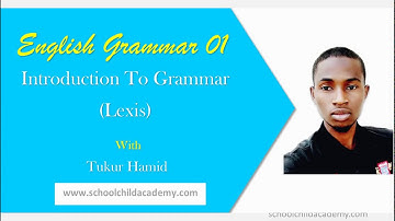 English Grammar 01 -  Introduction To Grammar   Lexis