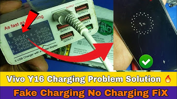 Vivo Y16 Charging Problem Solution 🔥| Fake Charging No Charging FiX