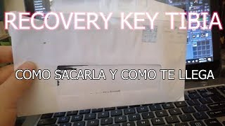 Como es una carta de Recovery Key y como sacar una recovery key | Tibia