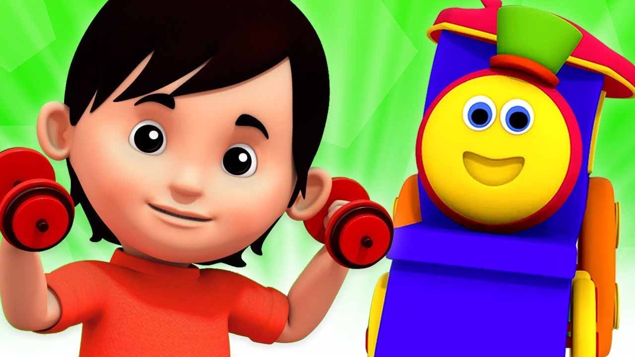 bob il treno | esercizio canzone | rima per bambini | Bob Train Exercise Song | Kids Learn Exercise