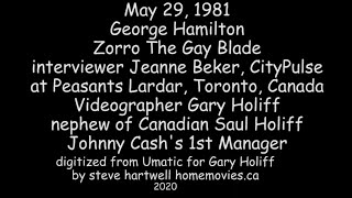 1981 George Hamilton Zorro The Blade Interviewer Jeanne Beker