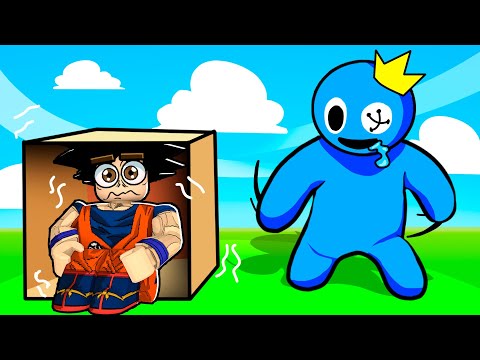 ROBLOX - BLUE o BIXO AZUL BABÃO NOS PERSEGUIU ! Roblox Rainbow Friends 