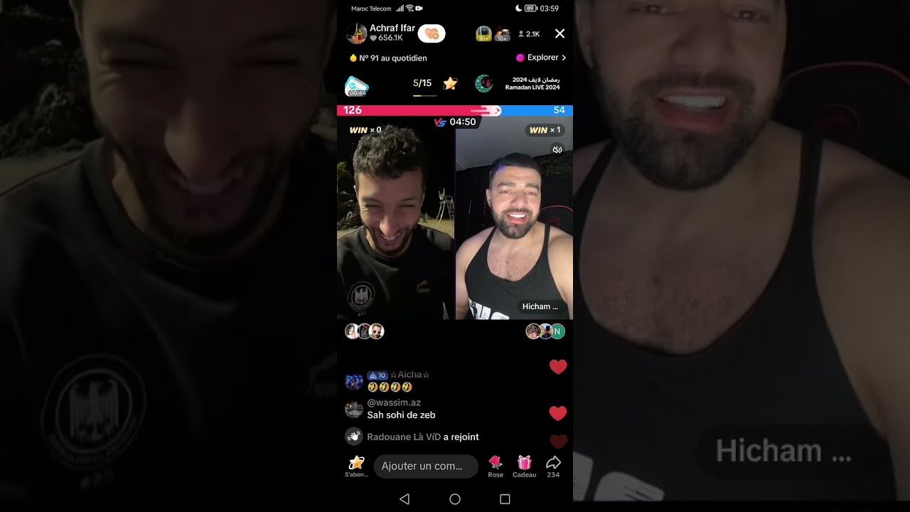 Achraf lfar vs hicham el Mellouli live 😄 😂 🎉 🎉 🎉