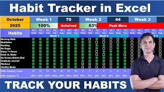 Excel Habit Tracker Tutorial – Easy & Powerful (Hindi)