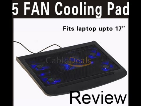 5 Fan Laptop Cooler Review - YouTube