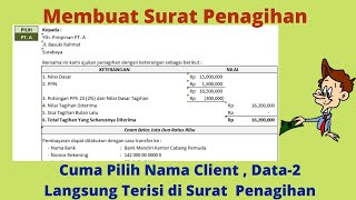 Cara Buat Surat Penagihan di Excel