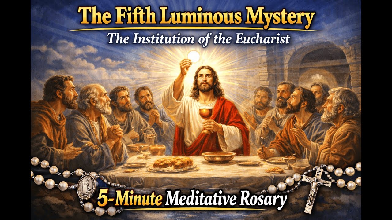 The Fifth Luminous Mystery | The Eucharist | 5-Minute Meditative Rosary