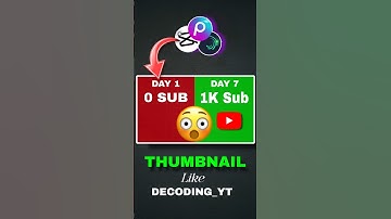 (EASY) THUMBNAIL Like decoding yt #shorts #thambnail #viral #ytshorts #decodingyt