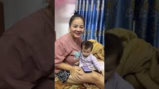 Breastfeeding Baby By Beautiful Mother.