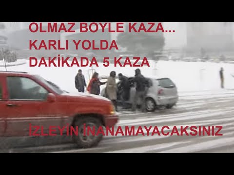 iSTANBUL’DA KAR YAĞIŞI VE İLGİNÇ KAZALAR - snow accidents cars
