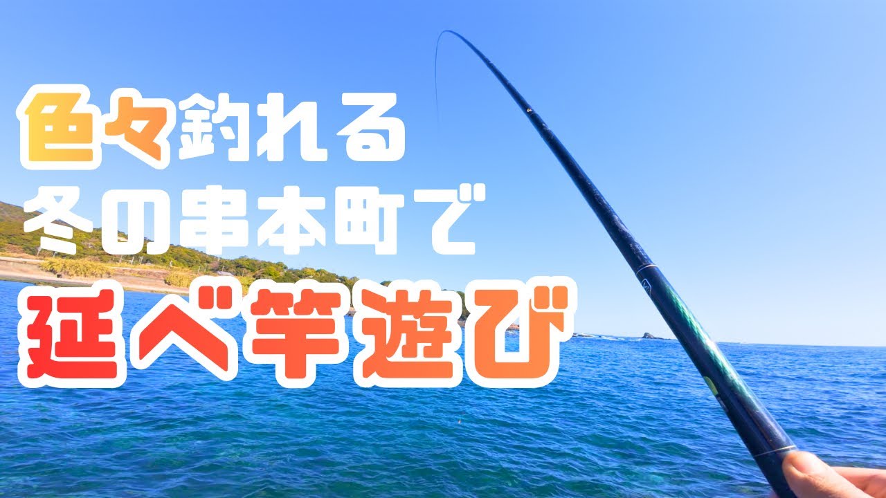 色々釣れる！冬の串本町で延べ竿遊び！