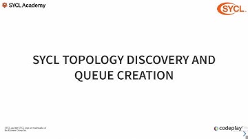 SYCL Tutorial: Topology Discovery and Queue Creation