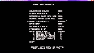 F-Zero AX on Dolphin Emu - Test Menu