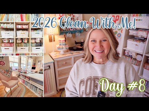 🌼 2026 Clean With Me: Day #8 (sewing Room Declutter & Organize!)