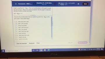130 3.2.53 How to Graph Logarithm in Pearson MyLab Math