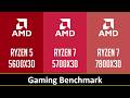 RYZEN 5 5600X3D vs RYZEN 7 5700X3D vs RYZEN 7 7800X3D