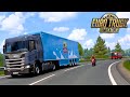 150  euro truck simulator 2  la course avec un motard   07