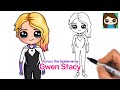 How to draw gwen stacy  spiderman across the spiderverse