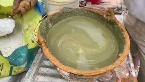 Hot Lime Wash Mixing