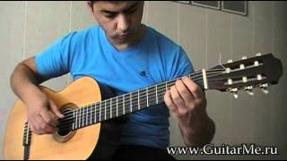 Video thumbnail of "CANZONE on guitar by F. de Milano. ПОД НЕБОМ ГОЛУБЫМ Б. Гребенщиков. GuitarMe School | A. Chuiko"